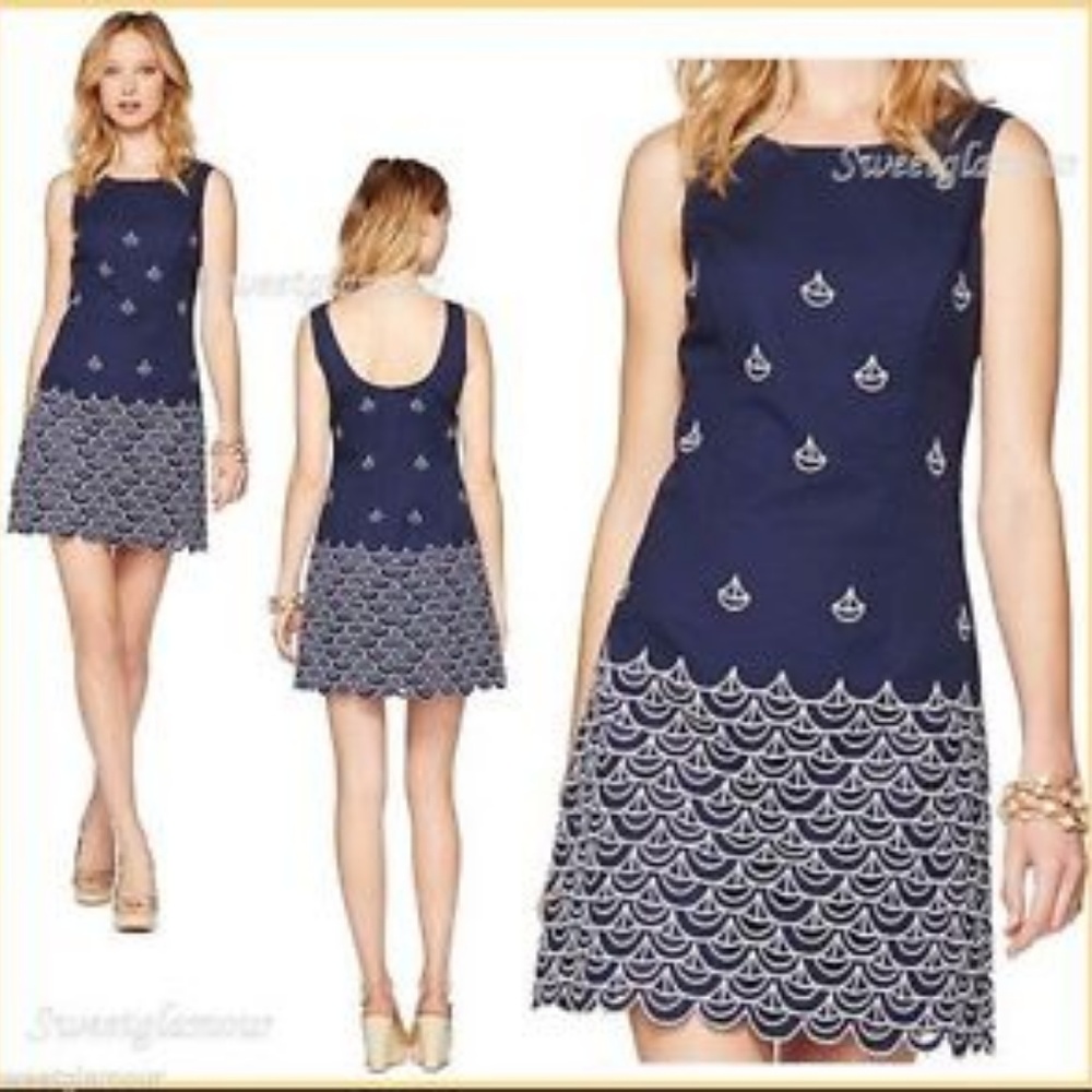 Lilly Pulitzer Clarita Embroidery Sailboat Dress 2